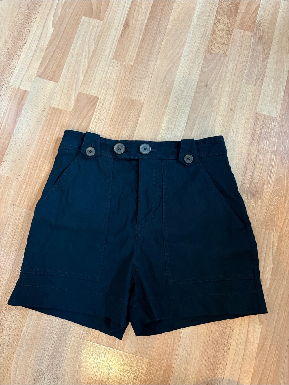 Maeve Anthropologie Black high waist shorts size 2
